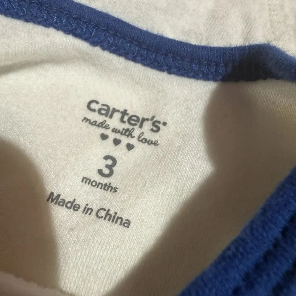 Carters Big Brother Little Brother Matching Tees 3 Months 4T White Blue